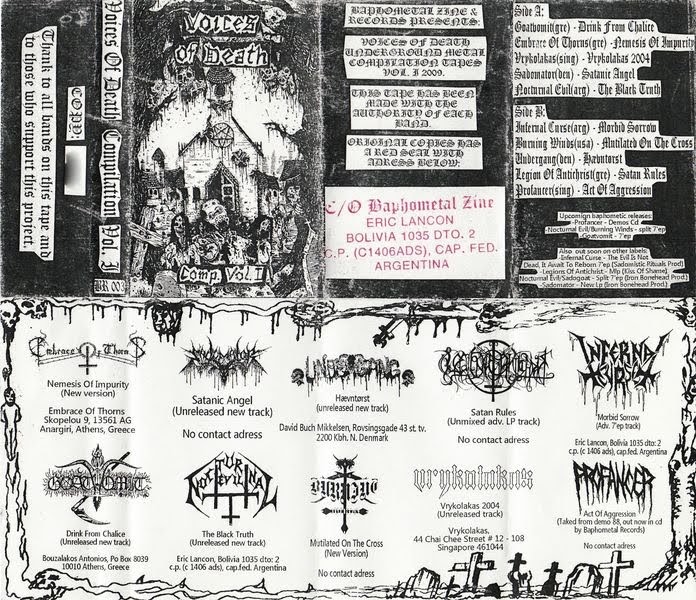 MODERN SOUNDS OF DEATH: VA - Voices of Death compilation tape 2009